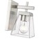Z-Lite Lauren Wall Sconce, 1-Light, 5 In.W x 6.5 In.L x 8.5 In.H, Brushed Nickel/Clear 819-1S-BN - alternate 3